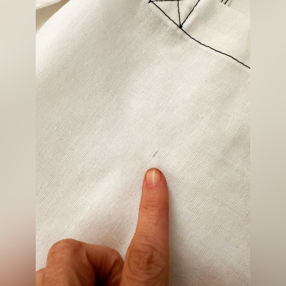 NWOT- FAITHFUL THE BRAND Spell Out Linen Tote Bag || SMALL FLAW - Picture 4 of 6